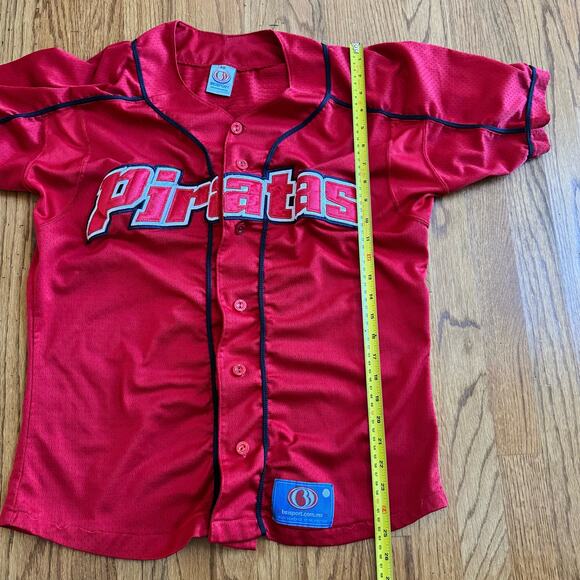 Piratas Jersey Men's 40 Beisport Brand Made in Mexico Red 10 on Back - Picture 6 of 9